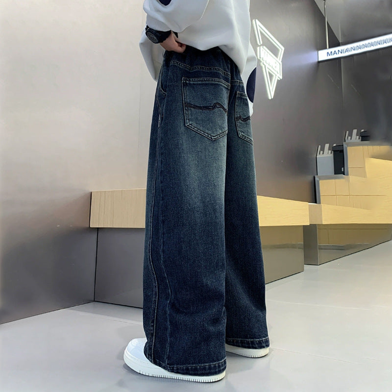 Children's Jeans Trousers Spring Korean Style Loose Children's Pants
