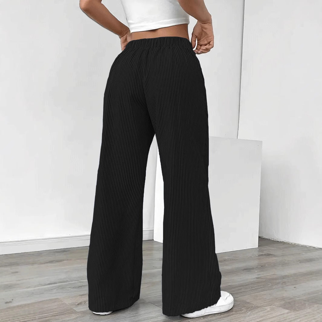Women's Spring Stripes Fashion Loose-fitting Trousers Casual Pants