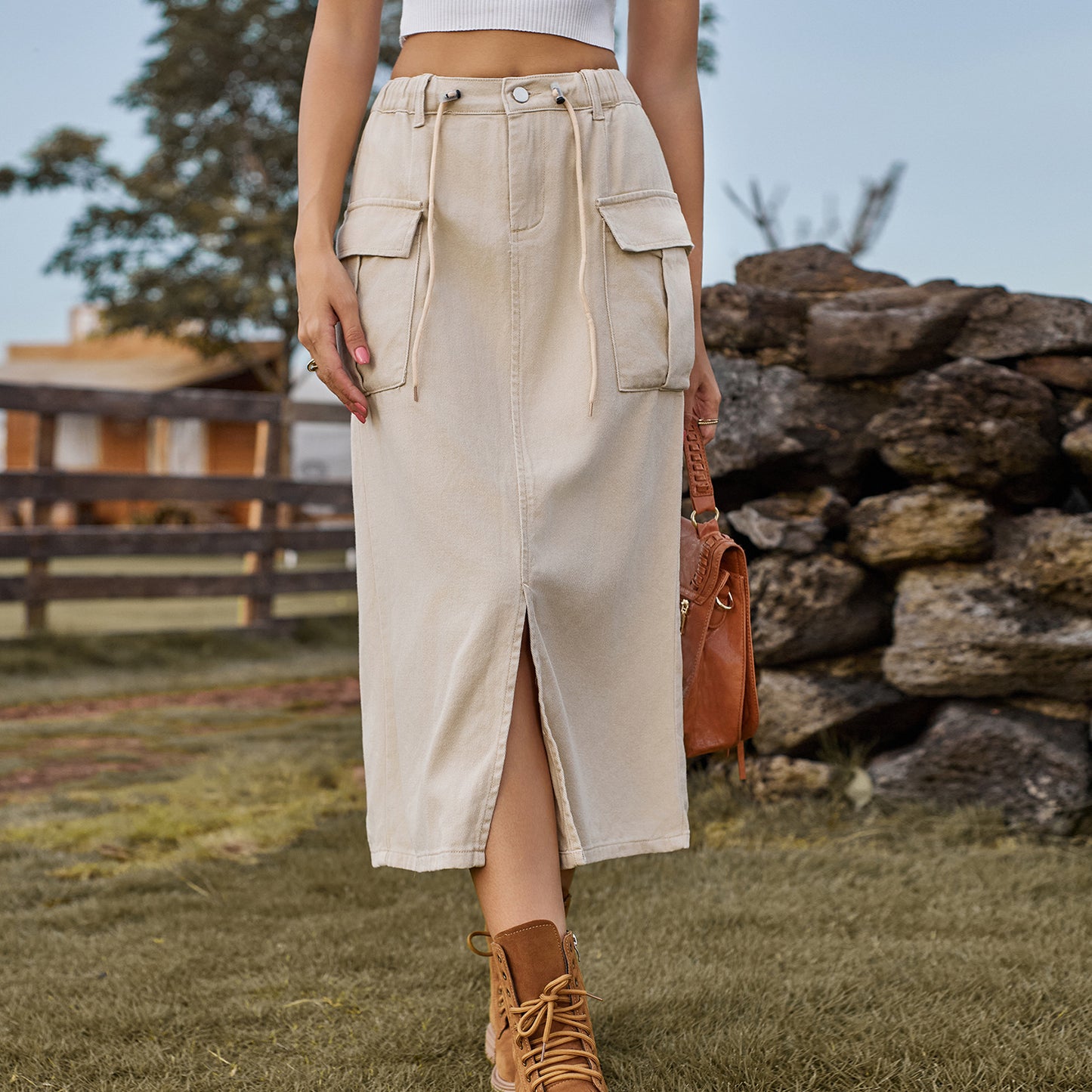 Innovative Women's Summer Washed Denim Split Skirts