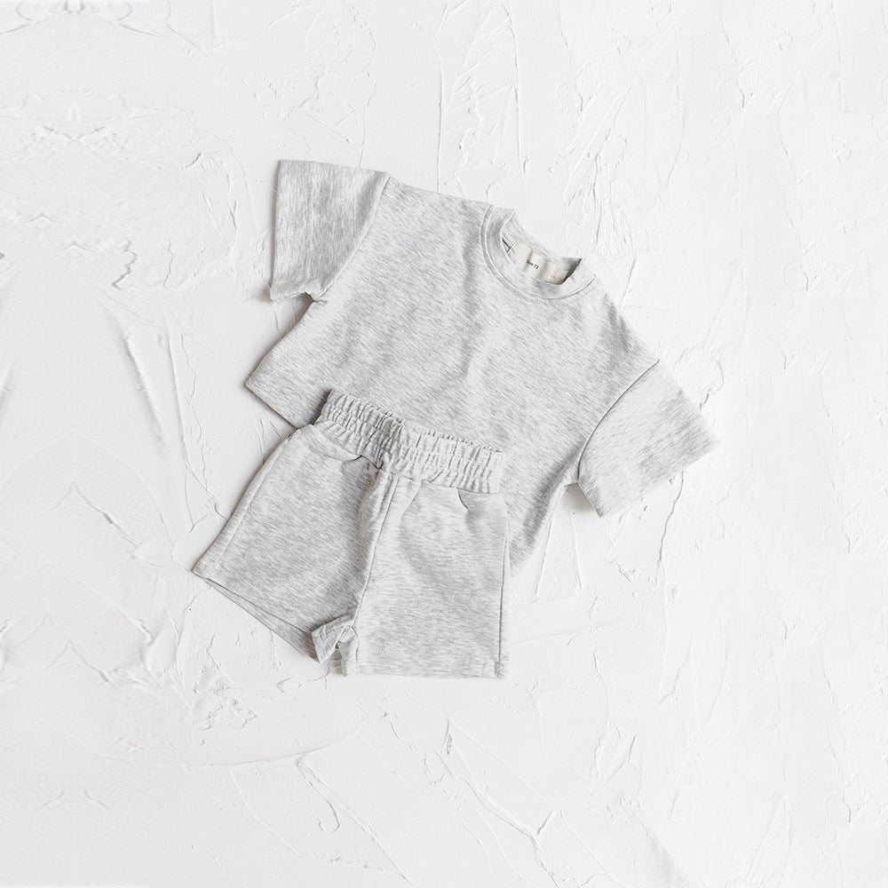 Sleeves For Infants Shorts Summer Wind Pure Color Soft Children's Suit