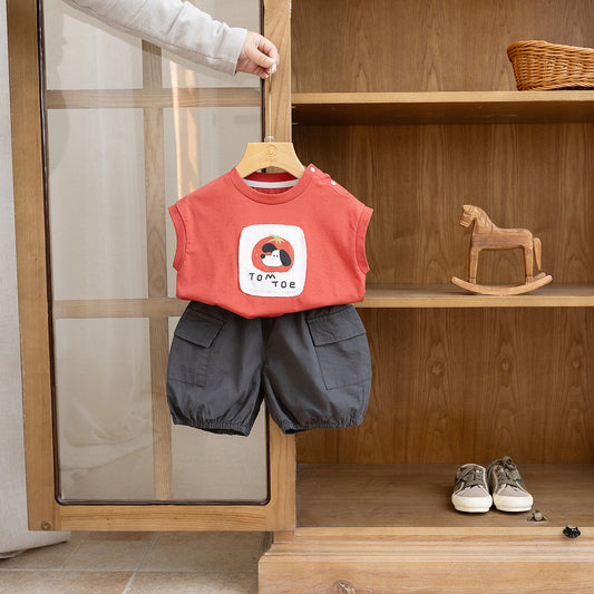 Clothes For Babies Summer Boy Korean Style Split Children's Suit
