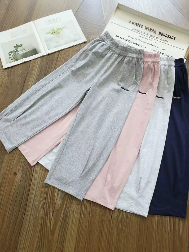 High Cotton Casual Sports Female Big Ice Feeling Loose Air Children's Pants