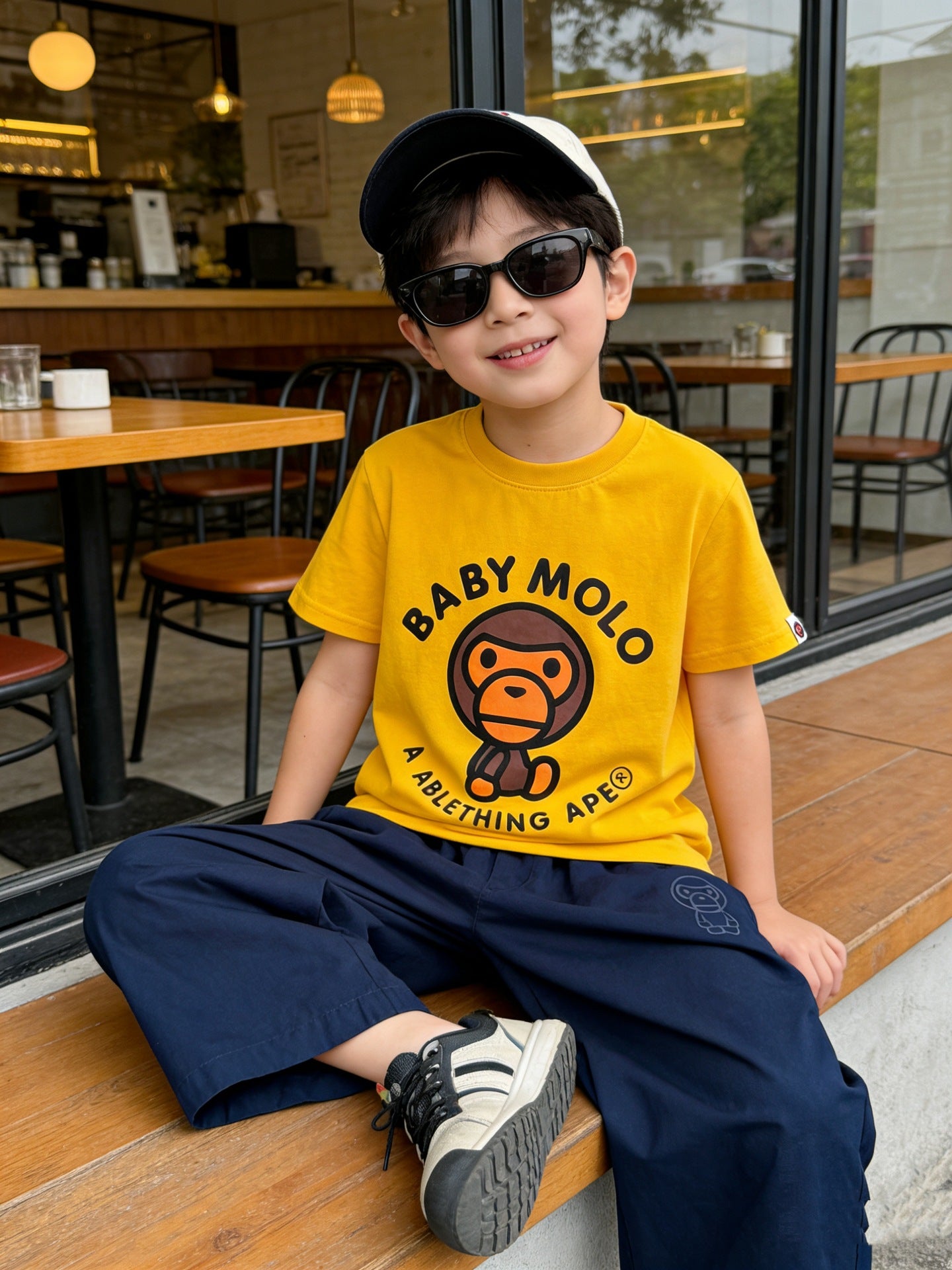 Children's Summer Korean Style Western Boys Short Sleeve Printing Children's T-shirt