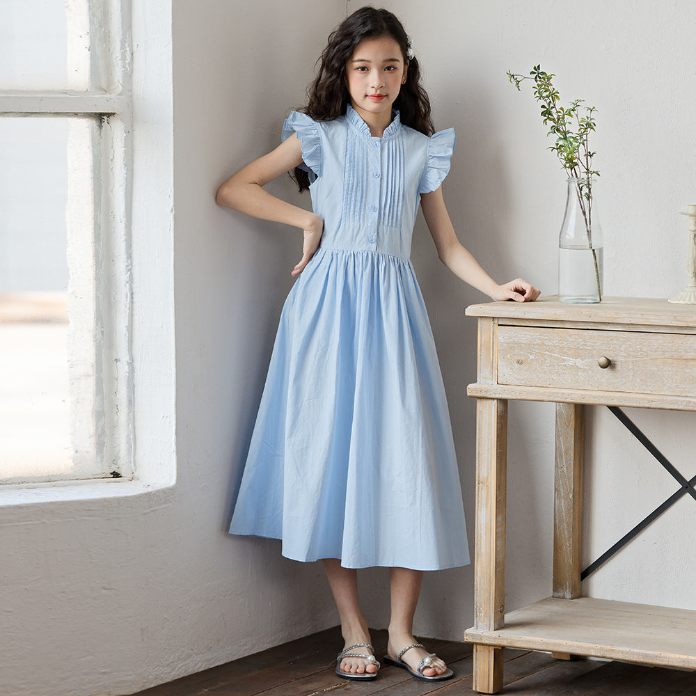 Children's Clothing Fashionable Princess Flying Sleeve Chest Children's Dress
