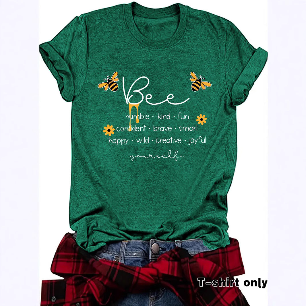 Women's Loose Sleeve Round Neck For Shorts