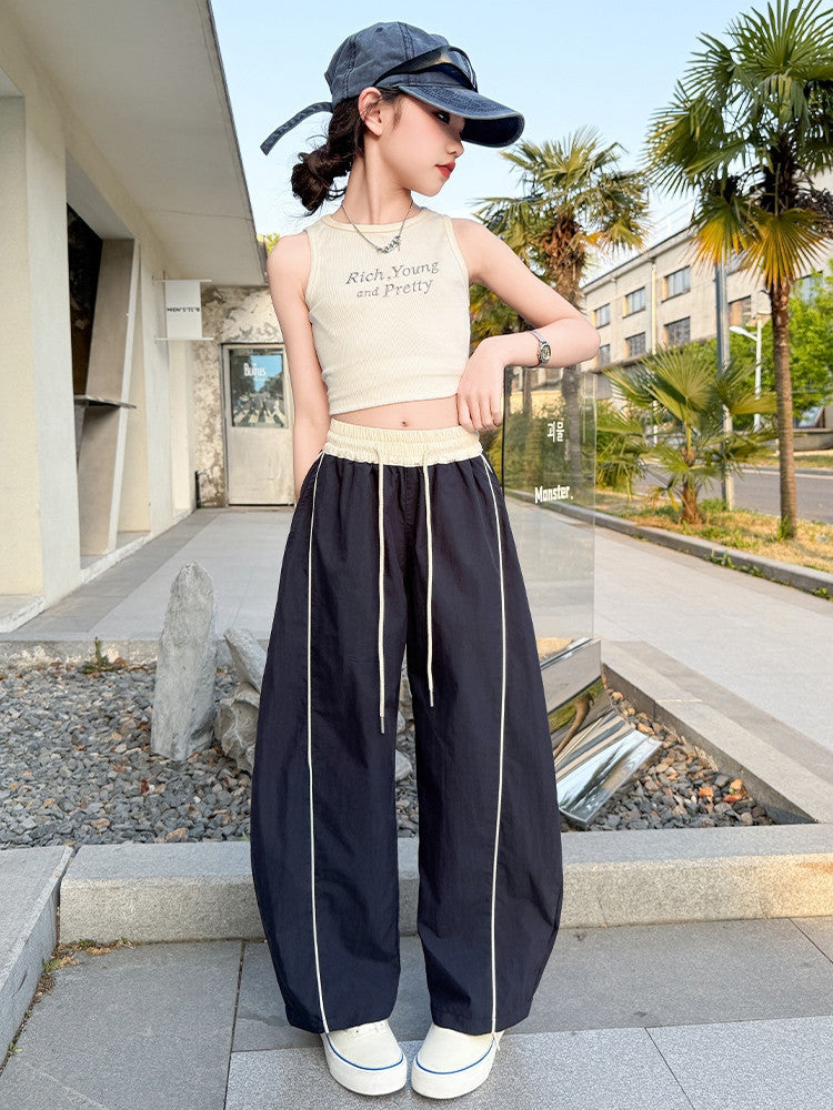 Women's & Children's Trousers Summer Thin Wear Track Loose Straight Children's Pants