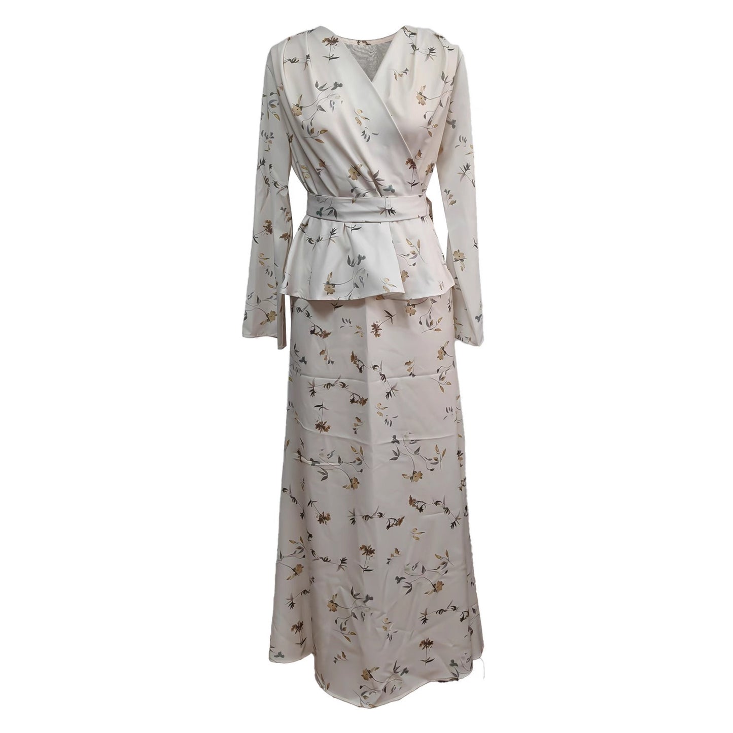 Summer Sexy Soft Long-sleeved Elegant Dress Fashion Casual Suit