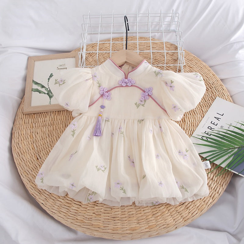 Cute Trendy Thin Chinese Style Cheongsam Jumpsuit, Climbing Suit
