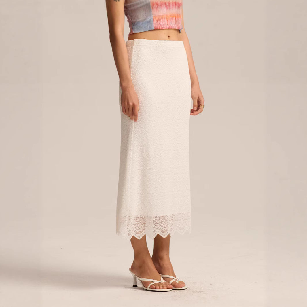 Women's Lace High Waist One-step Sexy Slim Skirt