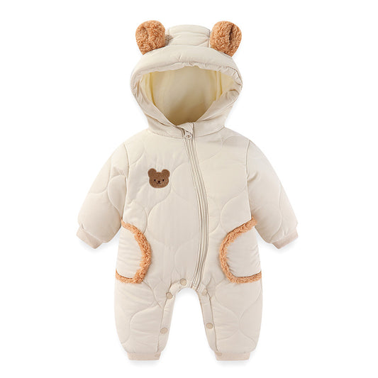 Thickened Warm Jumpsuit Born Woven Romper Toddler Outwear Jumpsuit, Climbing Suit
