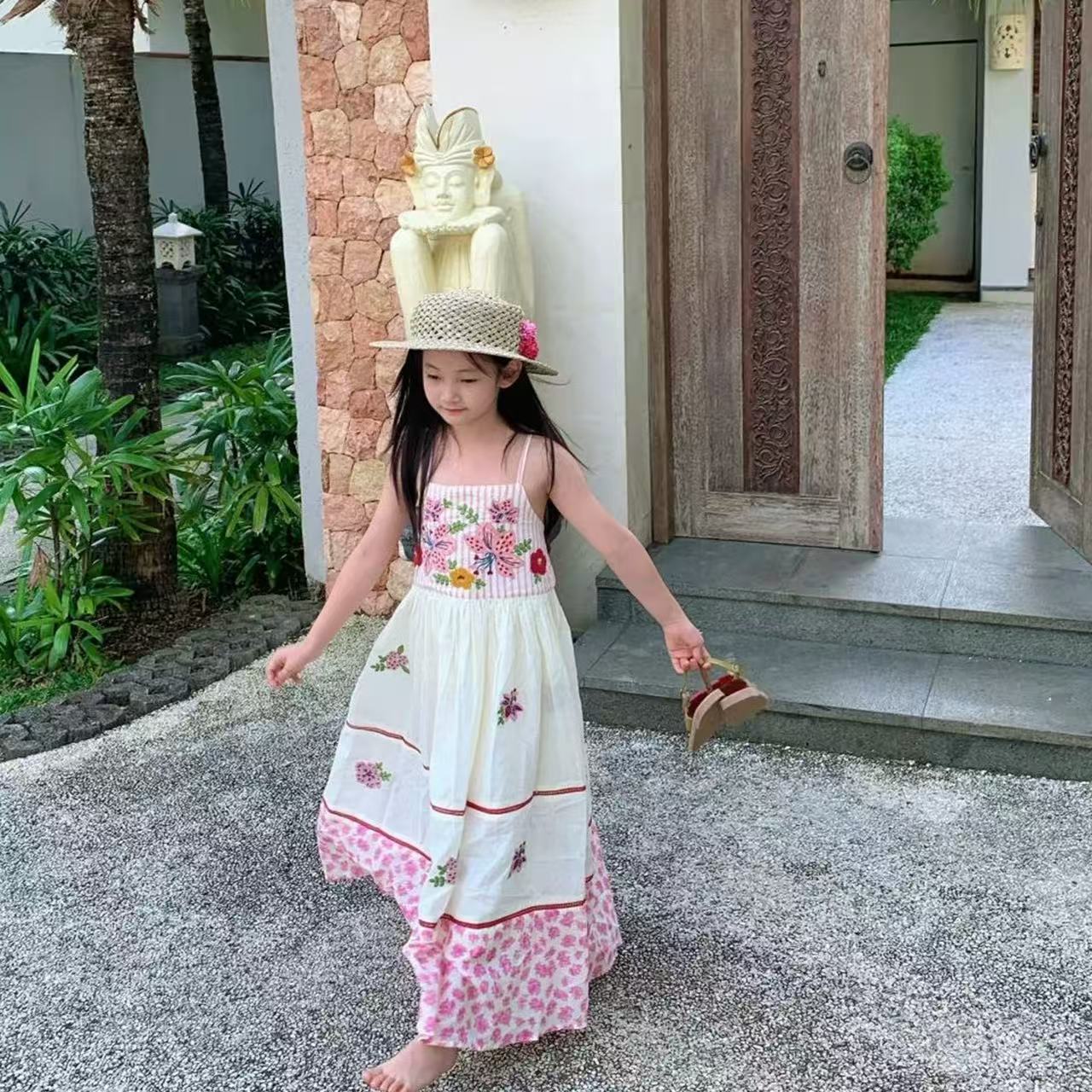 Children's Summer Seaside Vacation Travel Dopamine Handmade Children's Dress