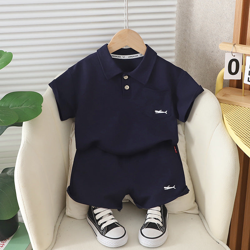 Children's Short-sleeved T-shirt Summer Clothing Shorts Clothes Children's Suit