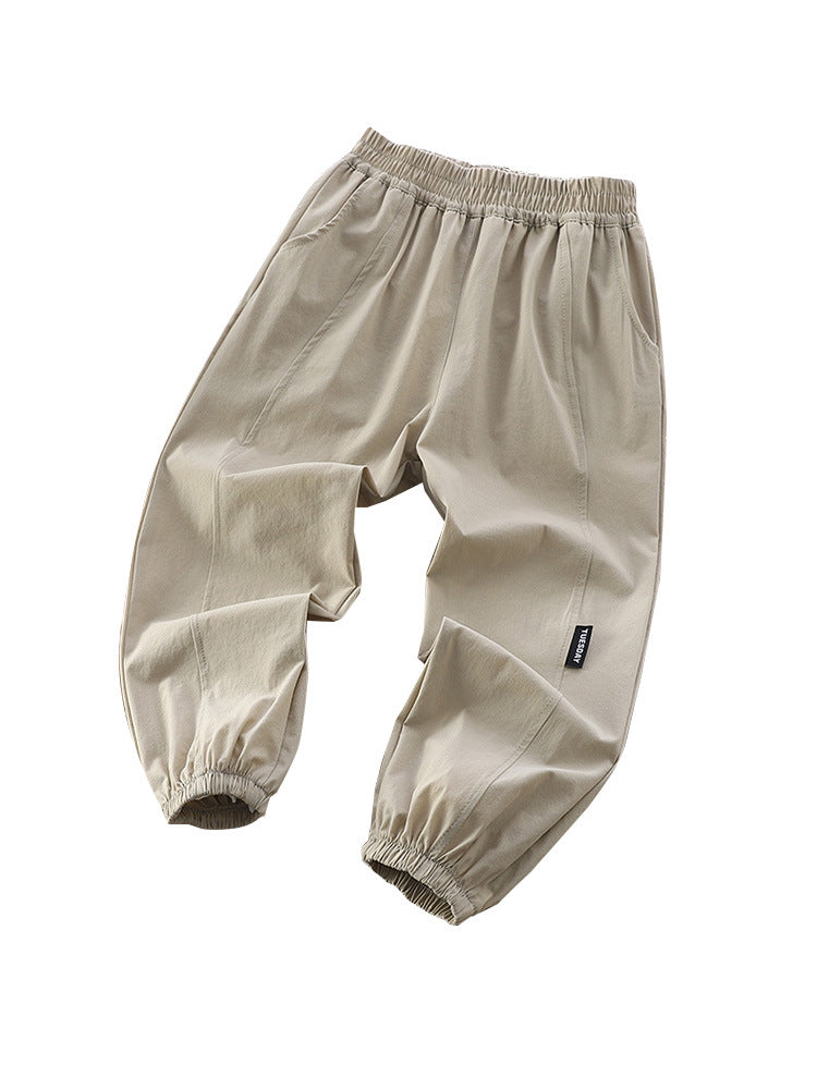 Children's Summer Thin Fashion Medium Big Cool Loose Children's Pants