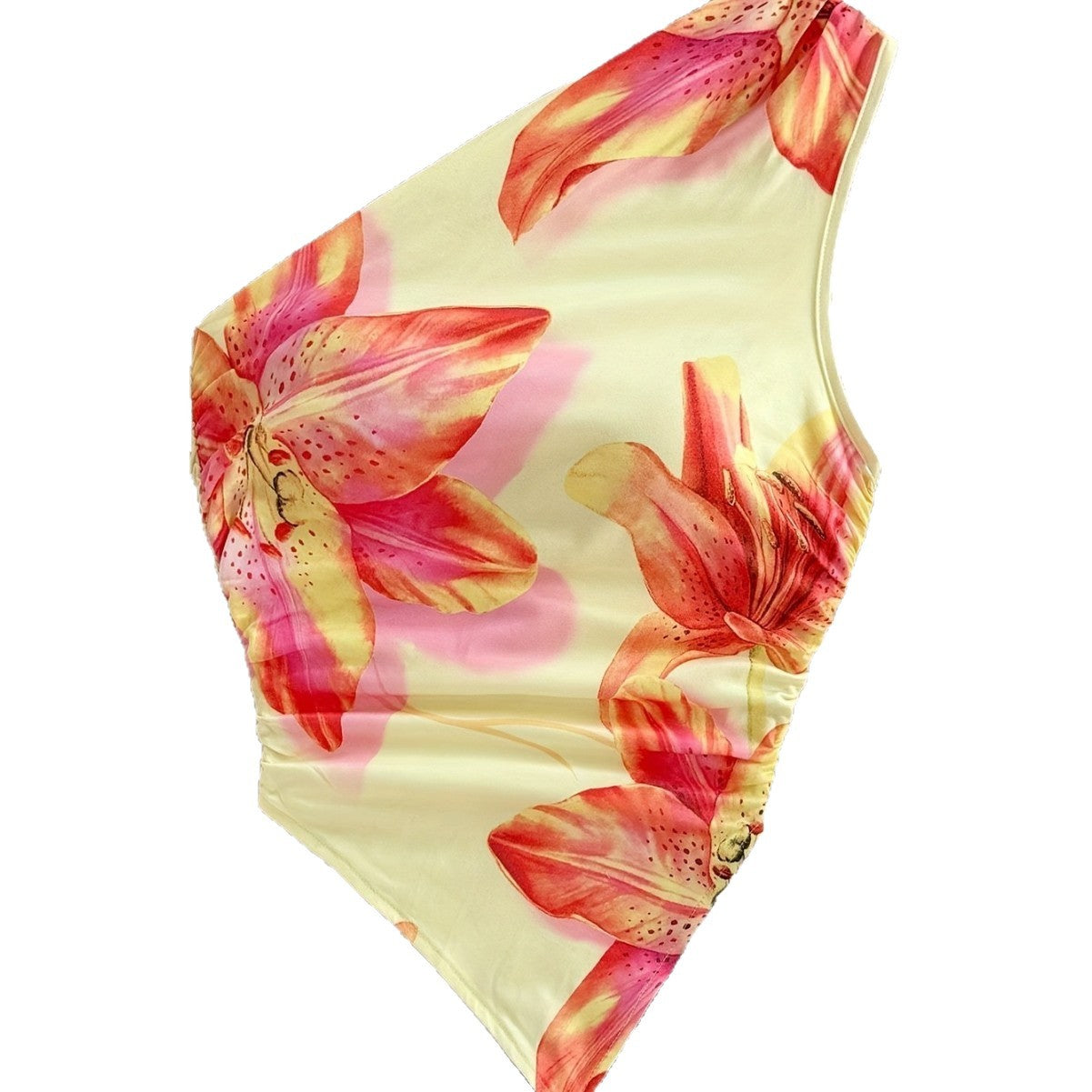 Printed Flower Print Summer Plant Oblique Small Vest/suspenders/tube Top