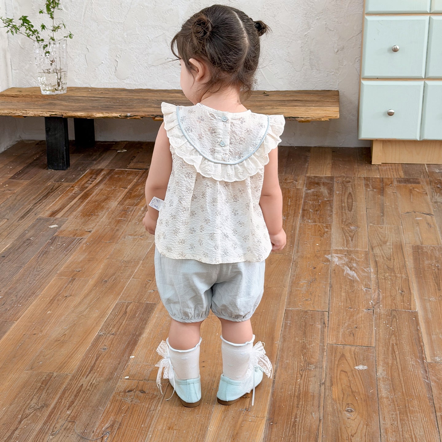 Children's Outfit Summer Clothes Fried Street Western Style Shorts Princess Little Children's Suit