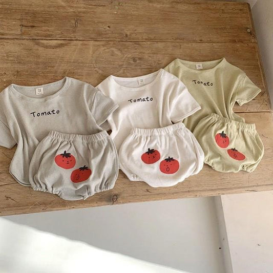 Summer Western Style Cool Popular Cartoon Letter T-shirt Children's Suit