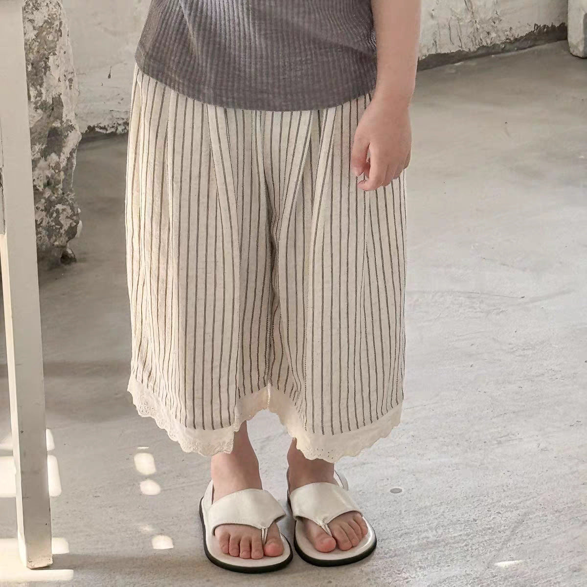 Summer Casual Western Style Cool Popular Sweet Fashionable Lace Children's Pants