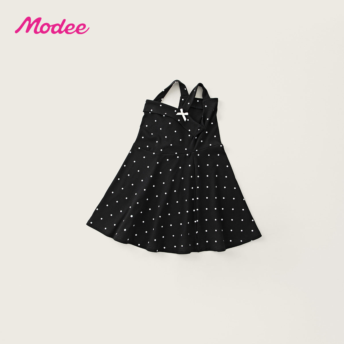 Polka Dot Knit Halter Summer Korean Style Children's Dress