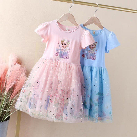 Summer Skirt Mesh Aisha Princess Elsa Children's Dress