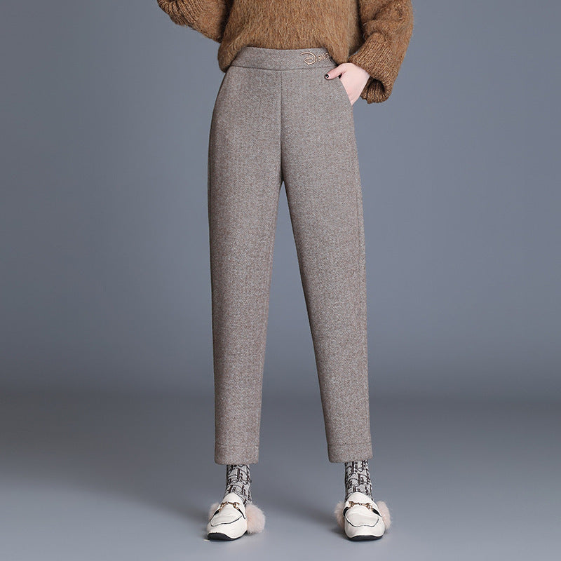 Women's Small Harem High Waist Mom Cropped Casual Pants