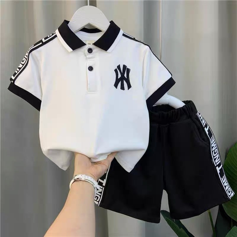 Children's Summer Short Sleeve Cool Handsome Clothes Children's Suit