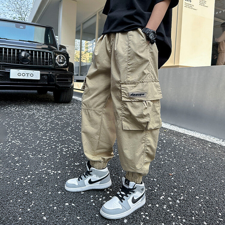 Children's Summer Cotton Middle Big Thin Mosquito Repelling Large Children's Pants
