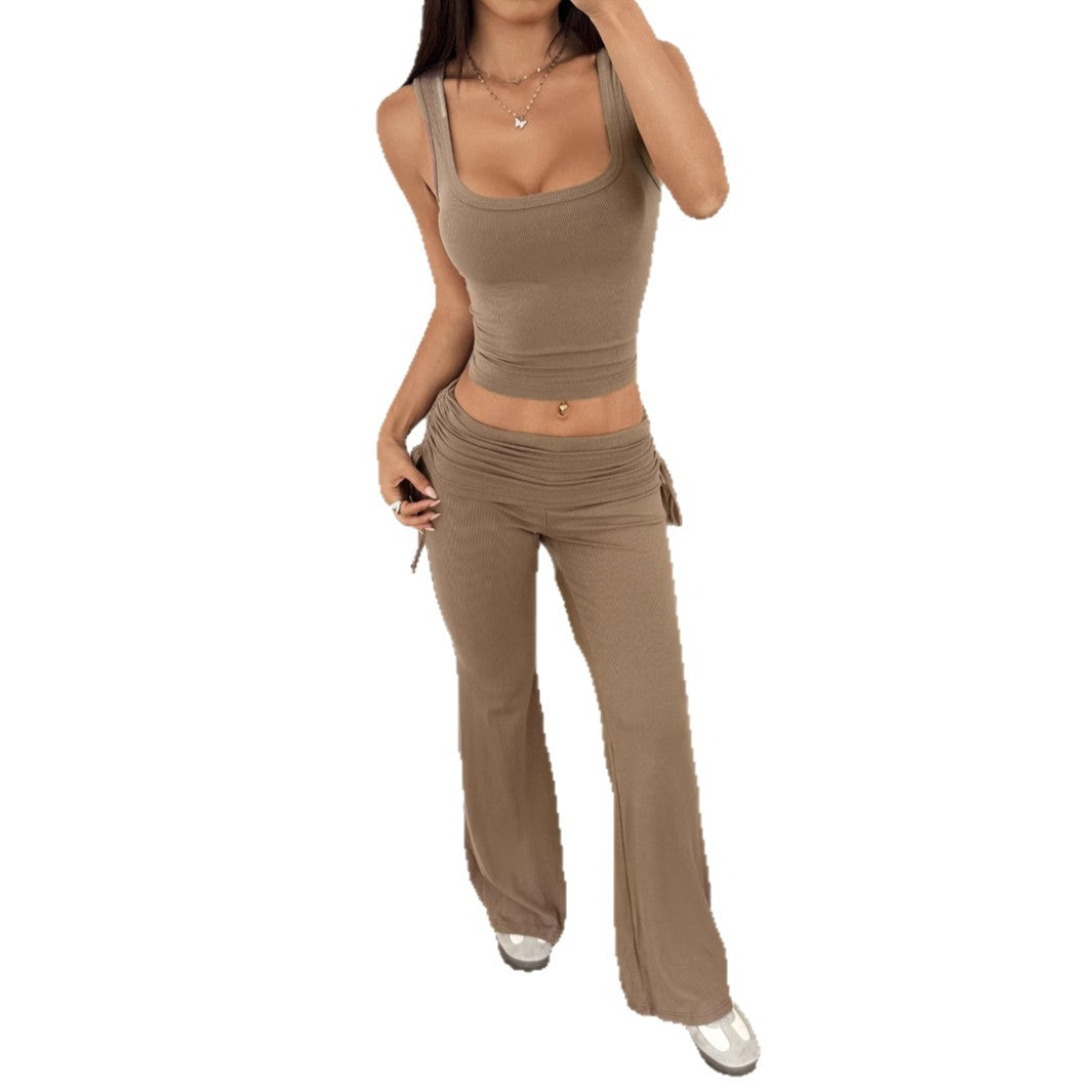 Women's Sports Hot Two-piece Camisole Slightly Spicy Fashion Casual Suit