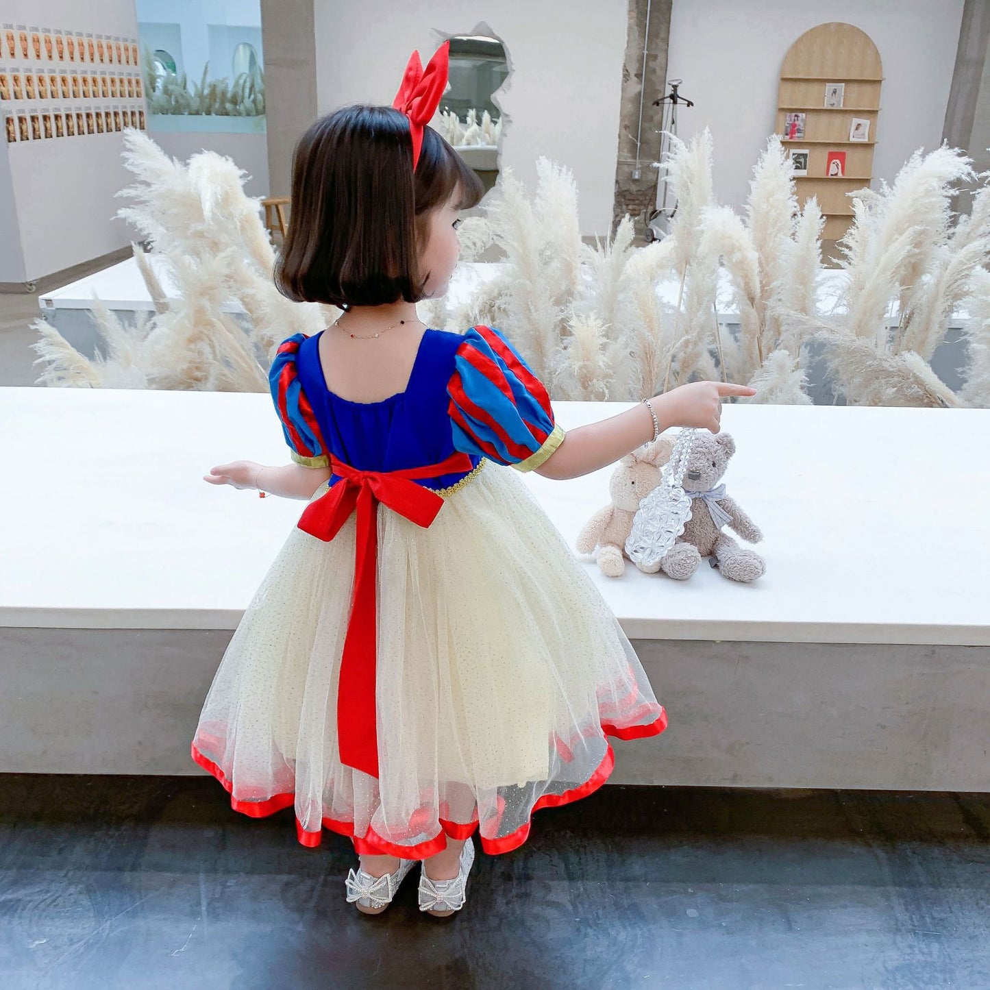 Summer Classic Color Matching Ball Gown Children's Dress