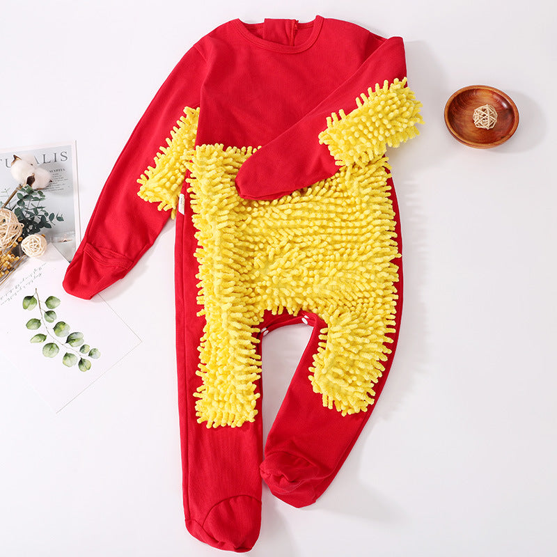Women's & Men's Mop Pure Cotton Jumpsuit Clothes Comfortable Jumpsuit, Climbing Suit