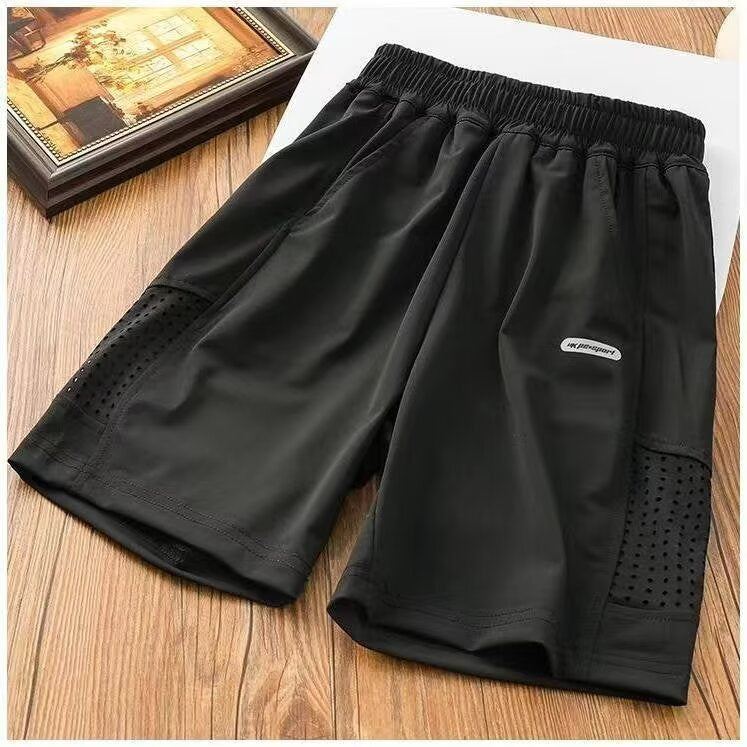 Boys Ice Silk Shorts Korean Style Summer Thin Elastic Capri Children's Pants