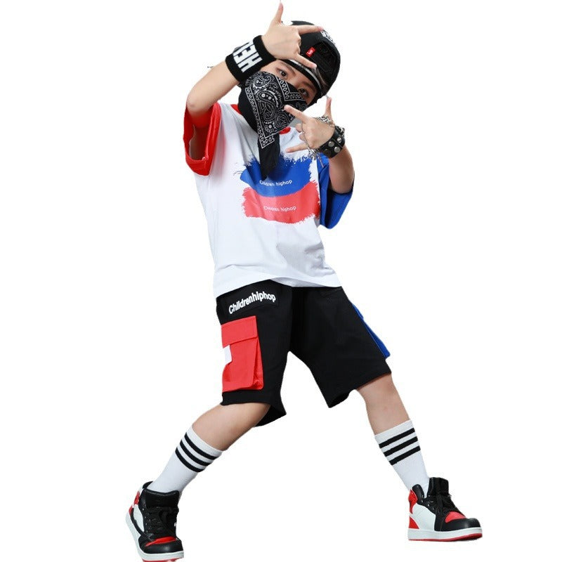 Children's Middle Big Korean Style Trendy Fake Two Children's Suit