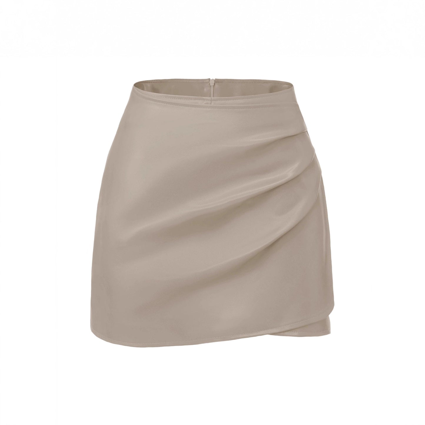 Women's Waist Zipper American Quality Sexy Leather Skirt