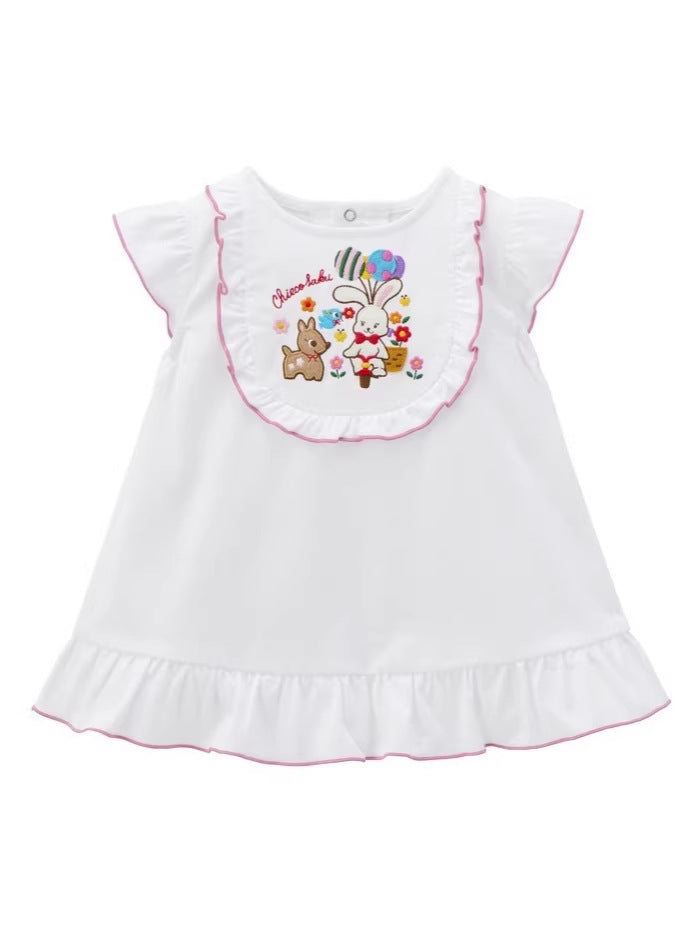 Rabbit Cotton Soft Ruffled Flying Sleeve Children's T-shirt