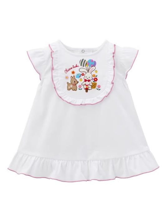 Rabbit Cotton Soft Ruffled Flying Sleeve Children's T-shirt