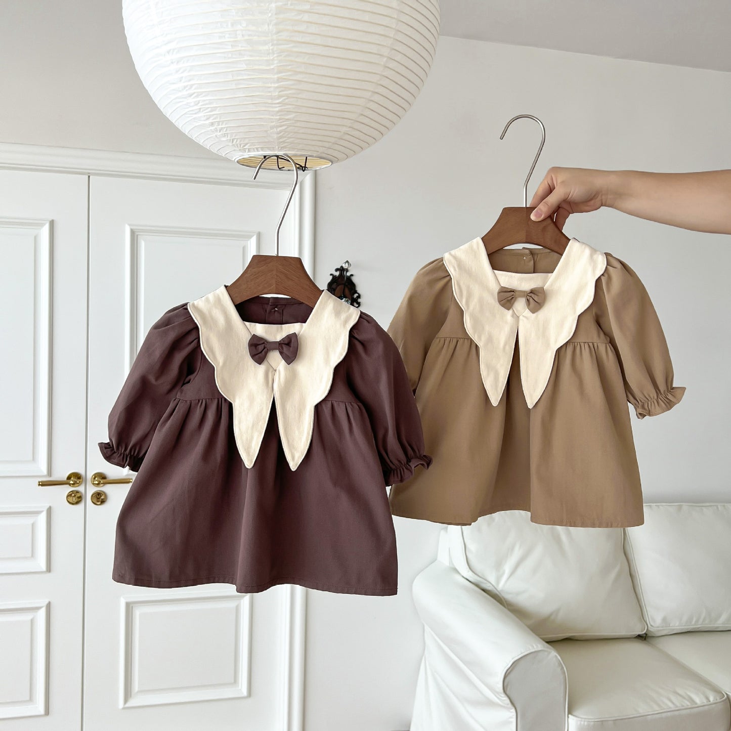Korean Style Preppy For Western Autumn Doll Retro Princess Children's Dress