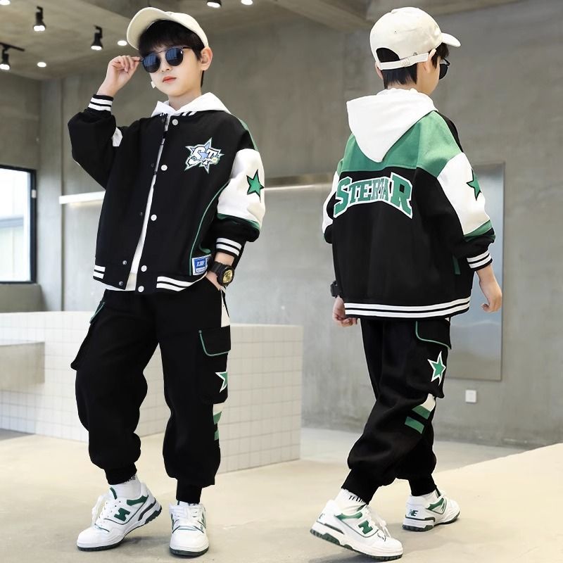 Children's Boys Baseball Jacket Sports Clothing Western Style Medium Children's Suit