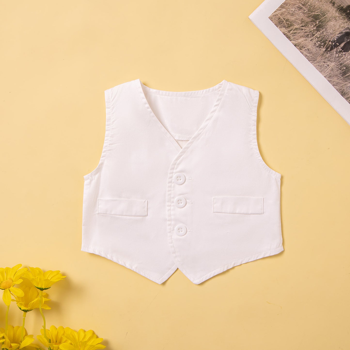 Infant Dress Summer Solid Color Vest Short Children's Suit