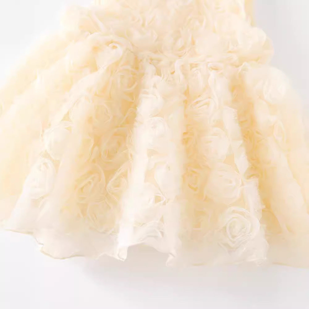 Children's Summer Sleeveless Rose Jumpsuit Temperament Princess Children's Dress