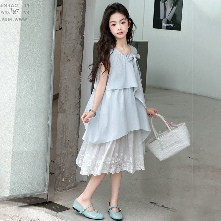 Children's Summer Unique Beautiful Sleeveless Skirt Super Children's Dress