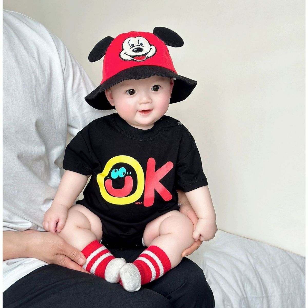Clothes For Babies Letters Jumpsuit Summer Male Female Rompers Jumpsuit, Climbing Suit