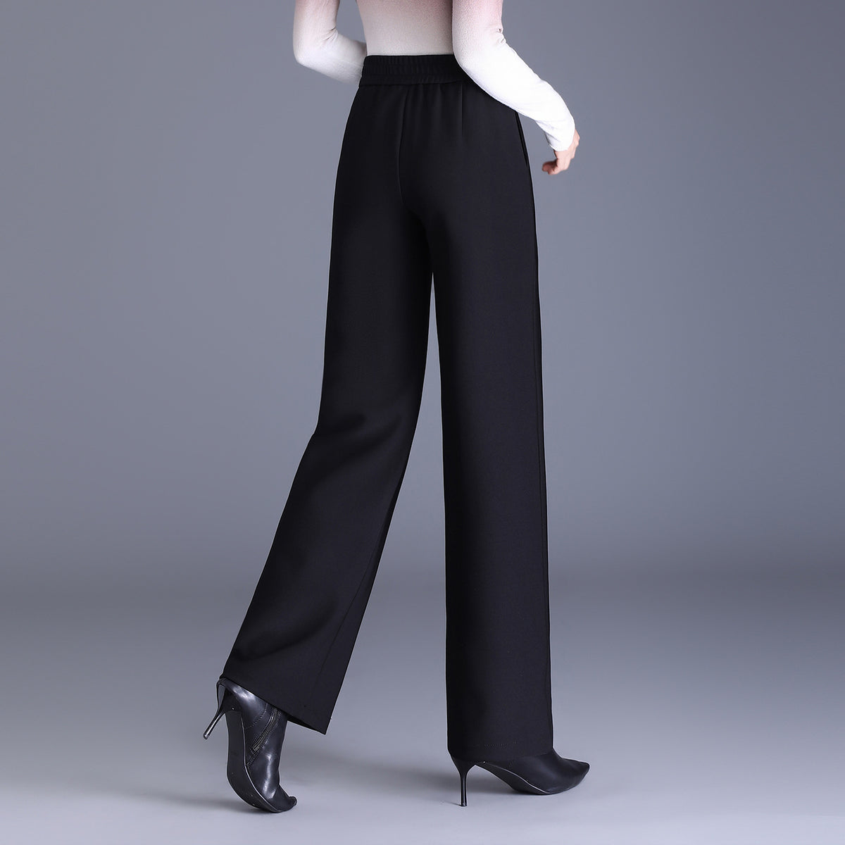 Women's Narrow Mother's Loose High Waist Straight Casual Pants