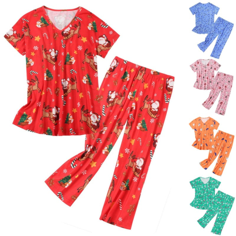 Women's Popular Home Wear Printed Pajamas Pajama Comfortable Fashion Casual Suit