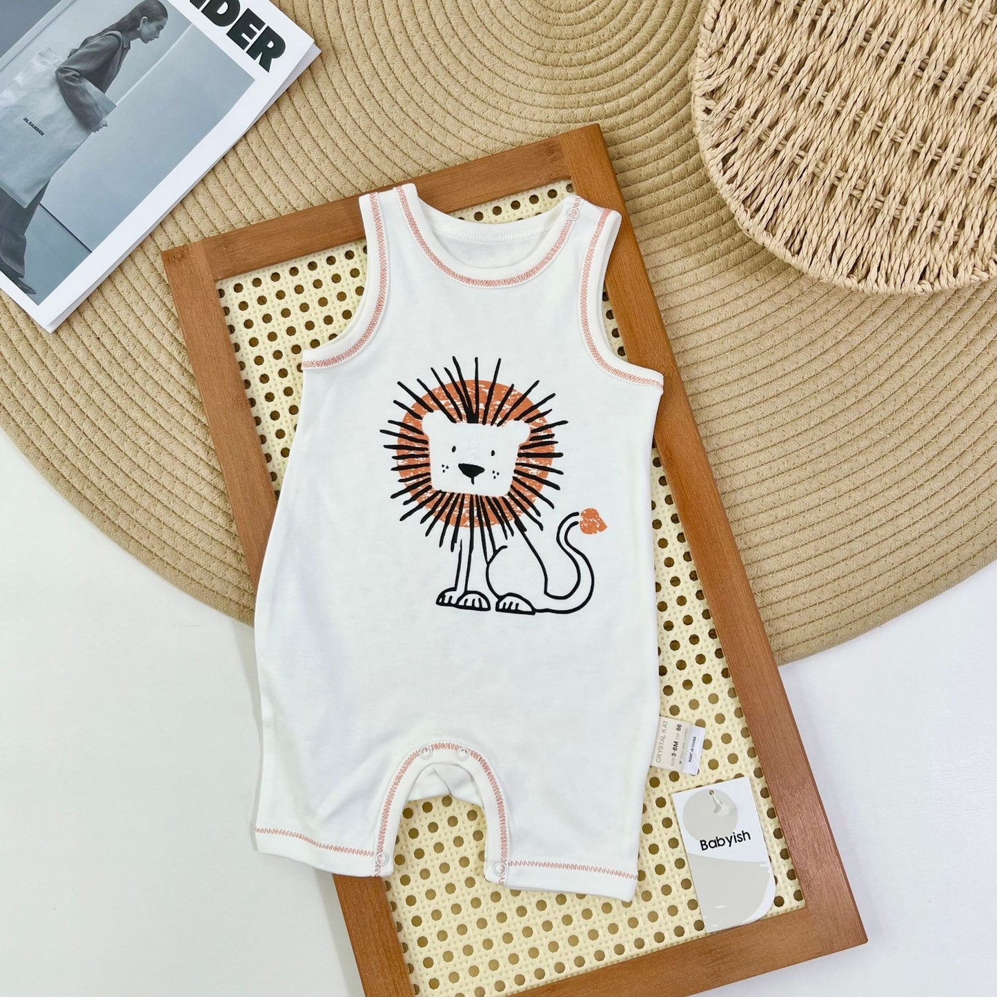 Women's & Men's Class Vest Short Summer Pure Cotton Jumpsuit, Climbing Suit