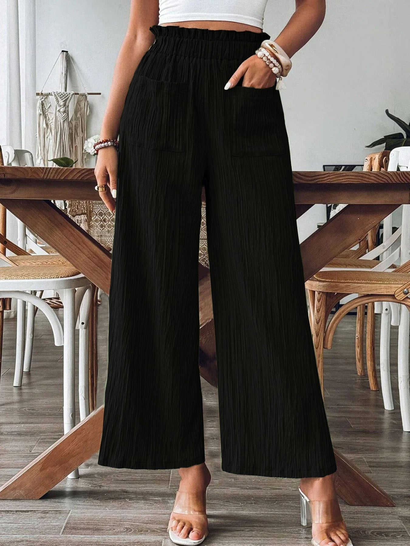Charming Women's Independent Solid Color Fashion Pants