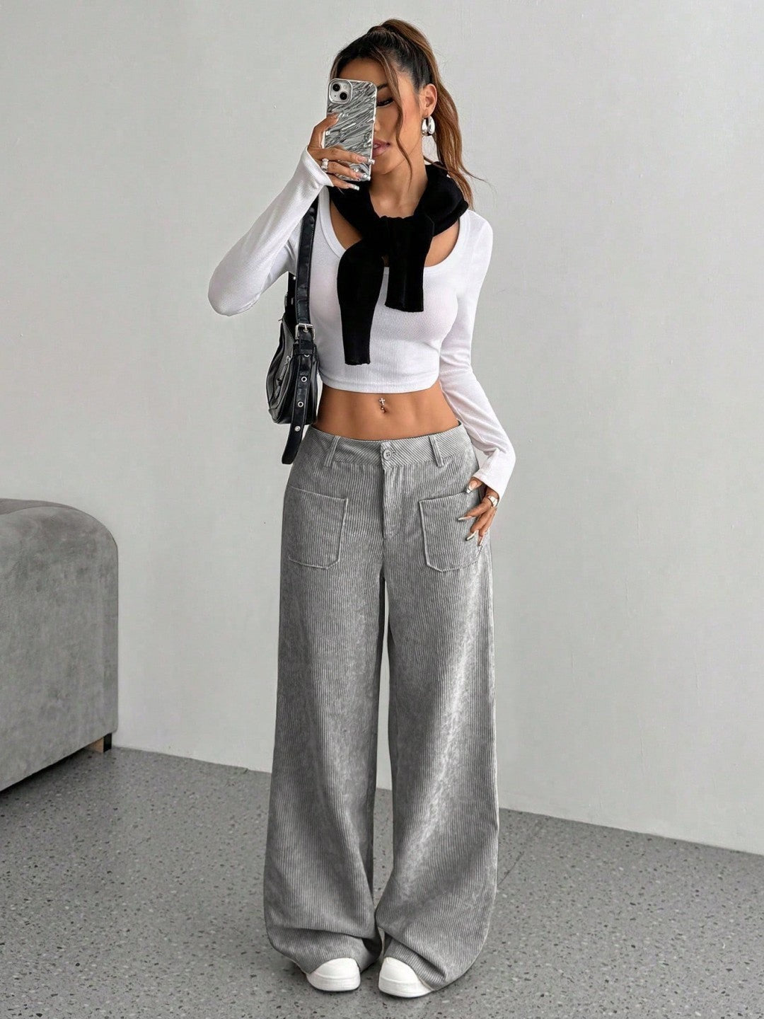 Women's Corduroy Loose Fashion Drape Skinny Casual Pants