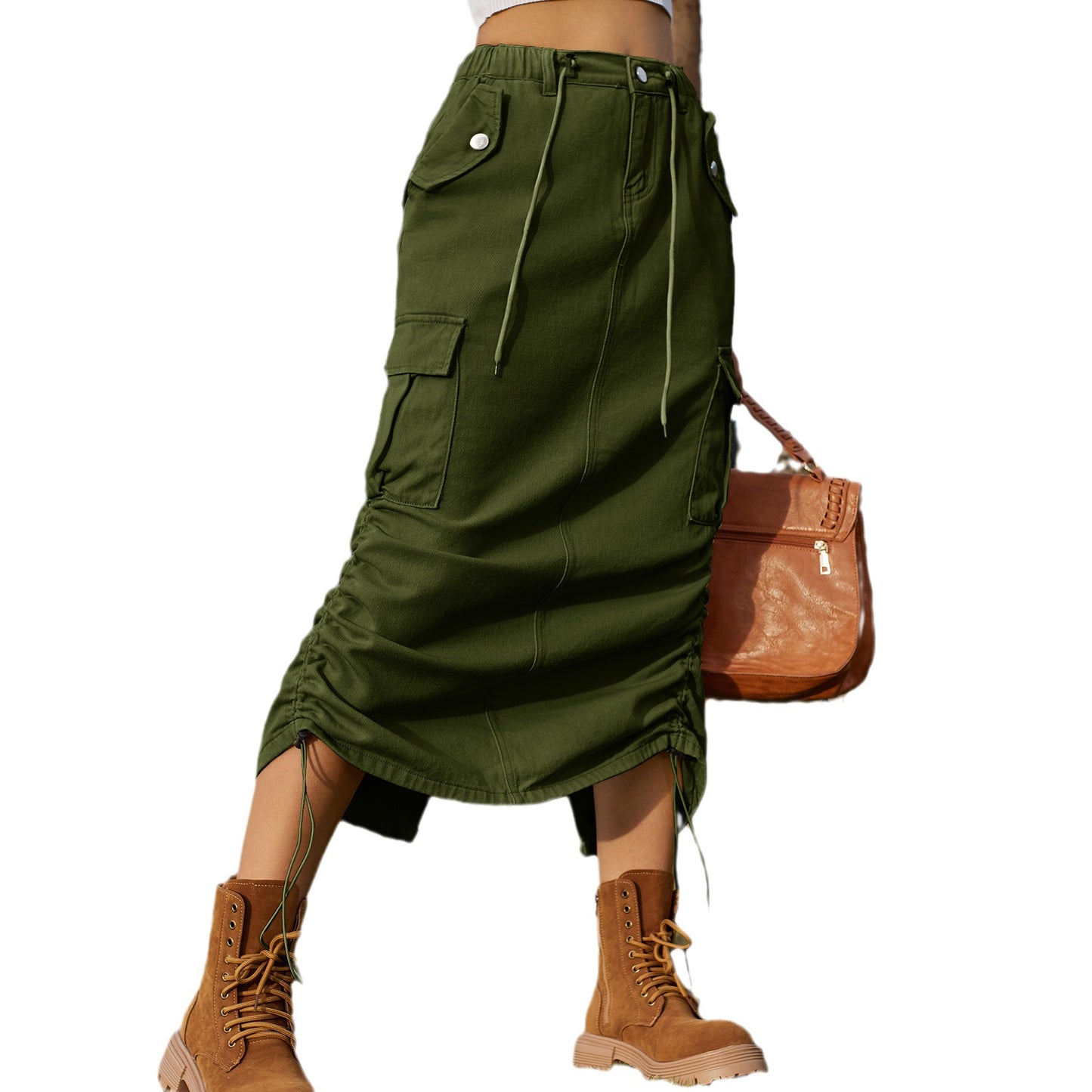 Women's Style Single Drawstring Elastic Waist Casual Suits