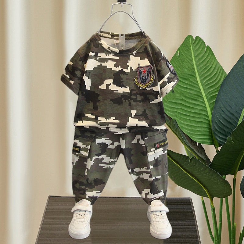 Children's Summer Pla Short Sleeve Camp Clothes Children's Suit