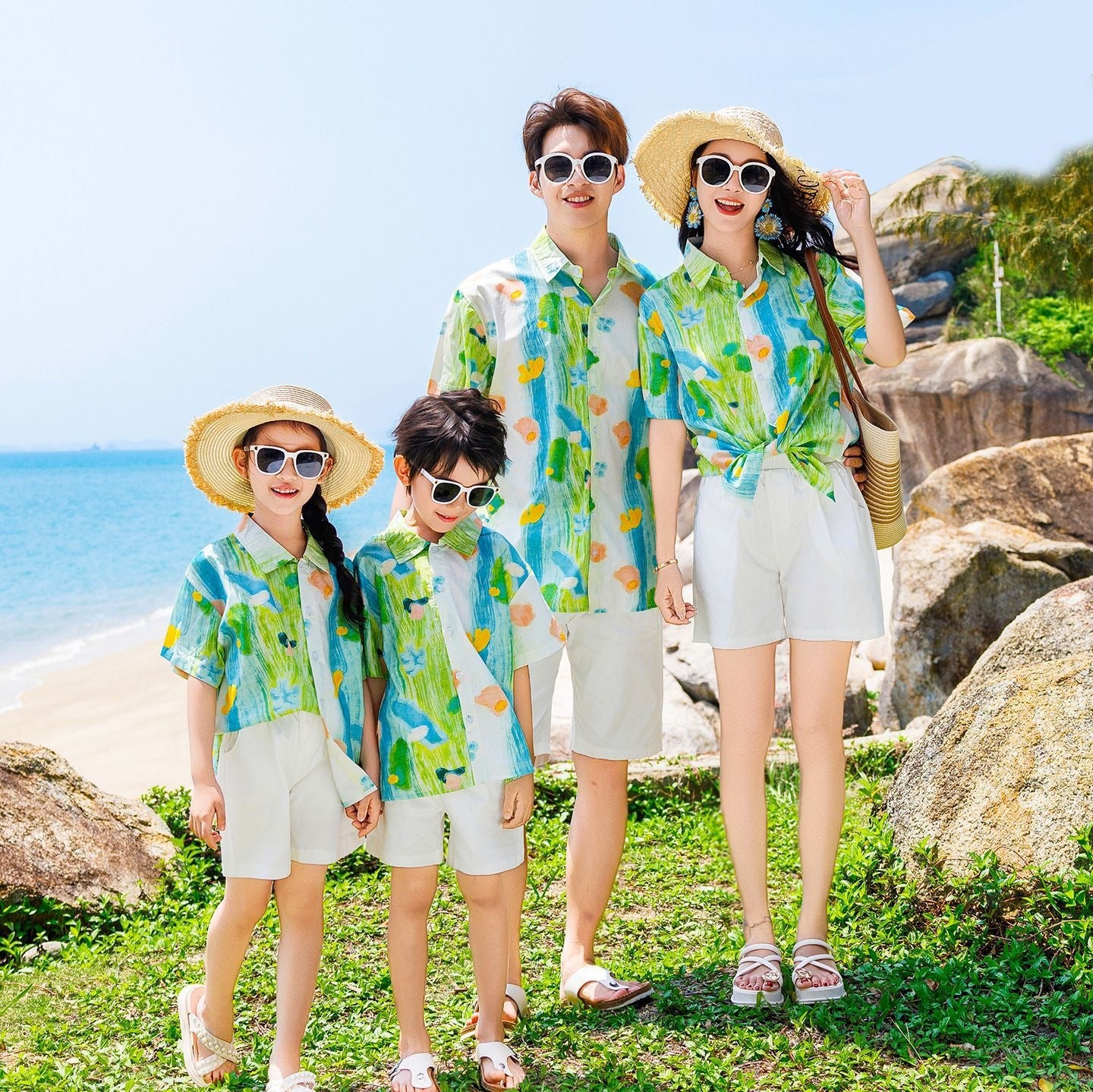 Dress Summer Beach Suitable For Graphy Parent-child Outfit