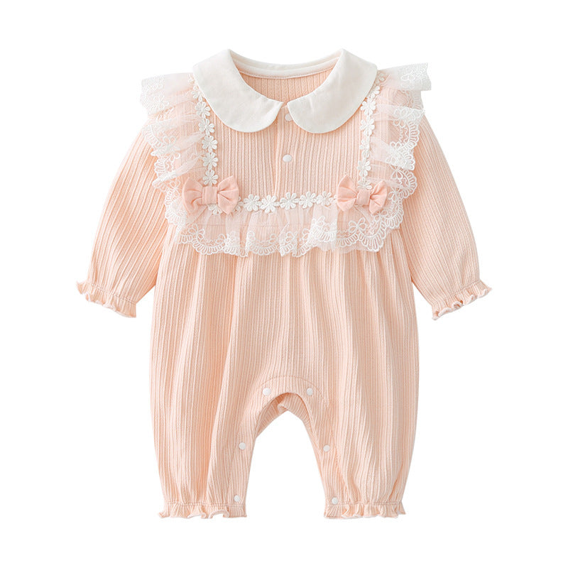 Lace Long Leg Jumpsuit Bow Princess Jumpsuit, Climbing Suit