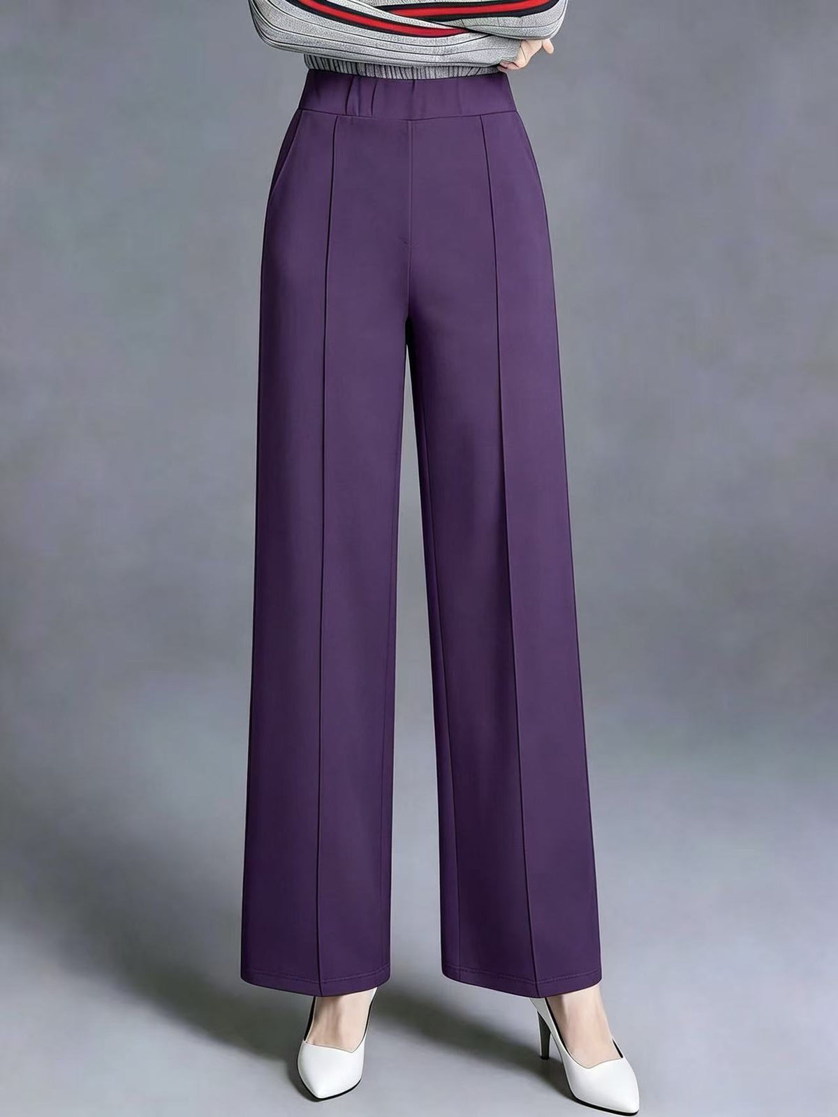 Graceful Women's High Waist Loose Slimming Casual Pants